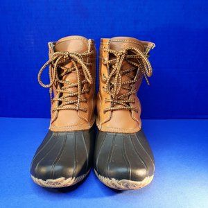 Duck Boots Women's Size 10 M Target Brand Brown Lace-Up Waterproof GREAT